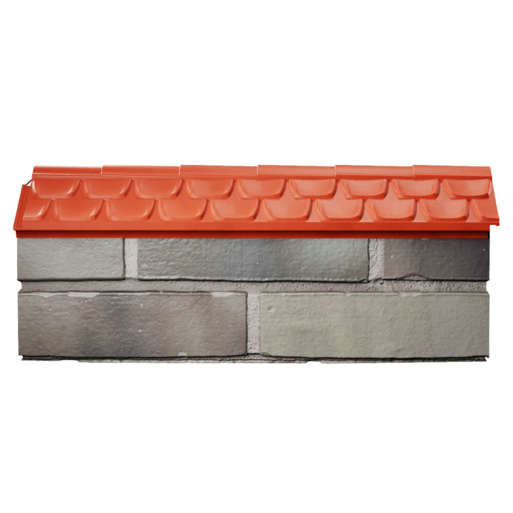 Парапет Zking Эльбрус Красный с посадкой на 0.5 кирпича (130мм) в Парабели фото
