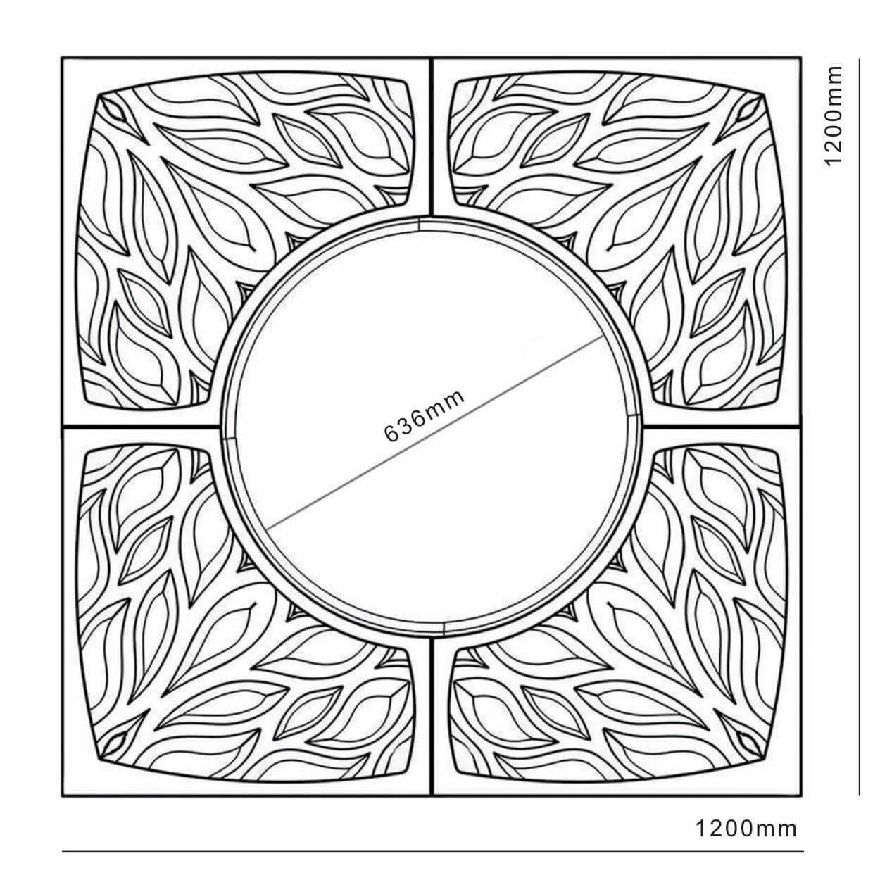Приствольная решетка для дерева ZKING CRUST 1.2х1.2м Черная в Парабели фото