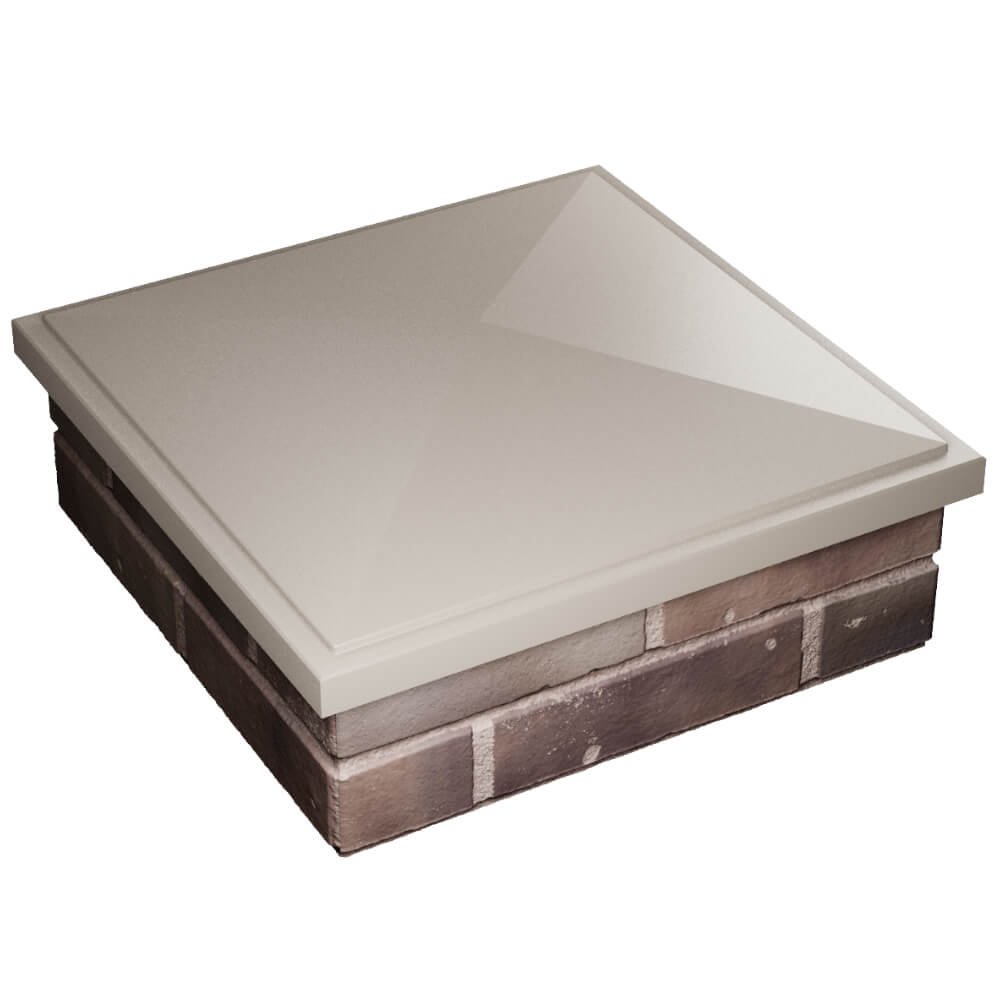 Колпак Zking БонаМоно Бежевый на столб 2х2 кирпича (515х515, 530х530мм) в Парабели фото