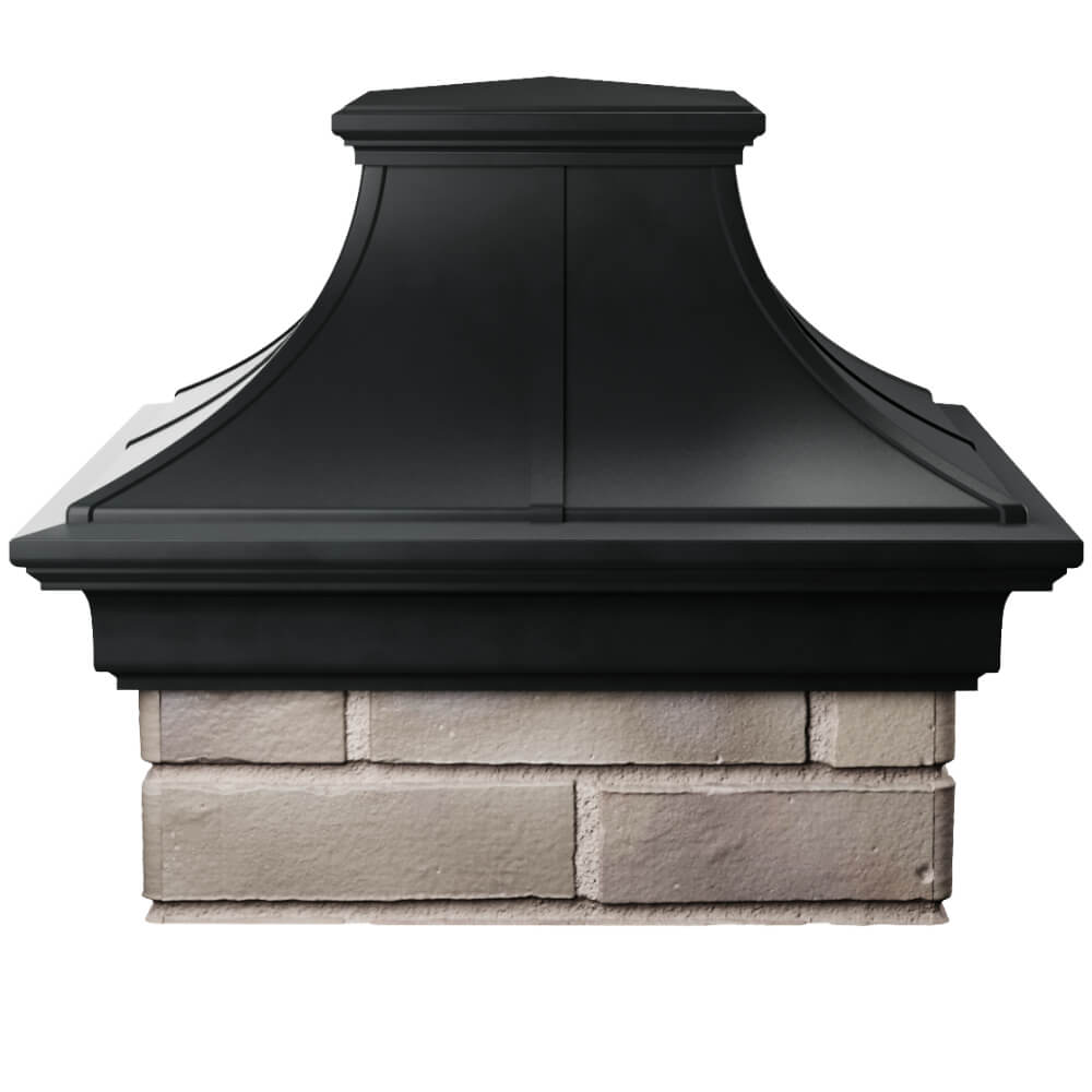 Колпак Zking Монблан Премиум Черный на столб 1.5х1.5 кирпича (385х385мм) Парабель фото