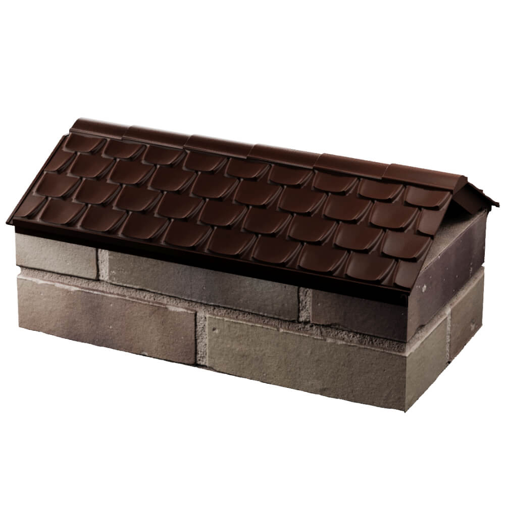 Парапет Zking Эльбрус Коричневый с посадкой на 1 кирпич (255мм) в Парабели фото