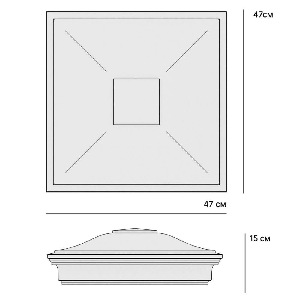 Колпак Zking Монблан Коричневый на столб 1.5х1.5 кирпича (385х385мм) в Парабели фото