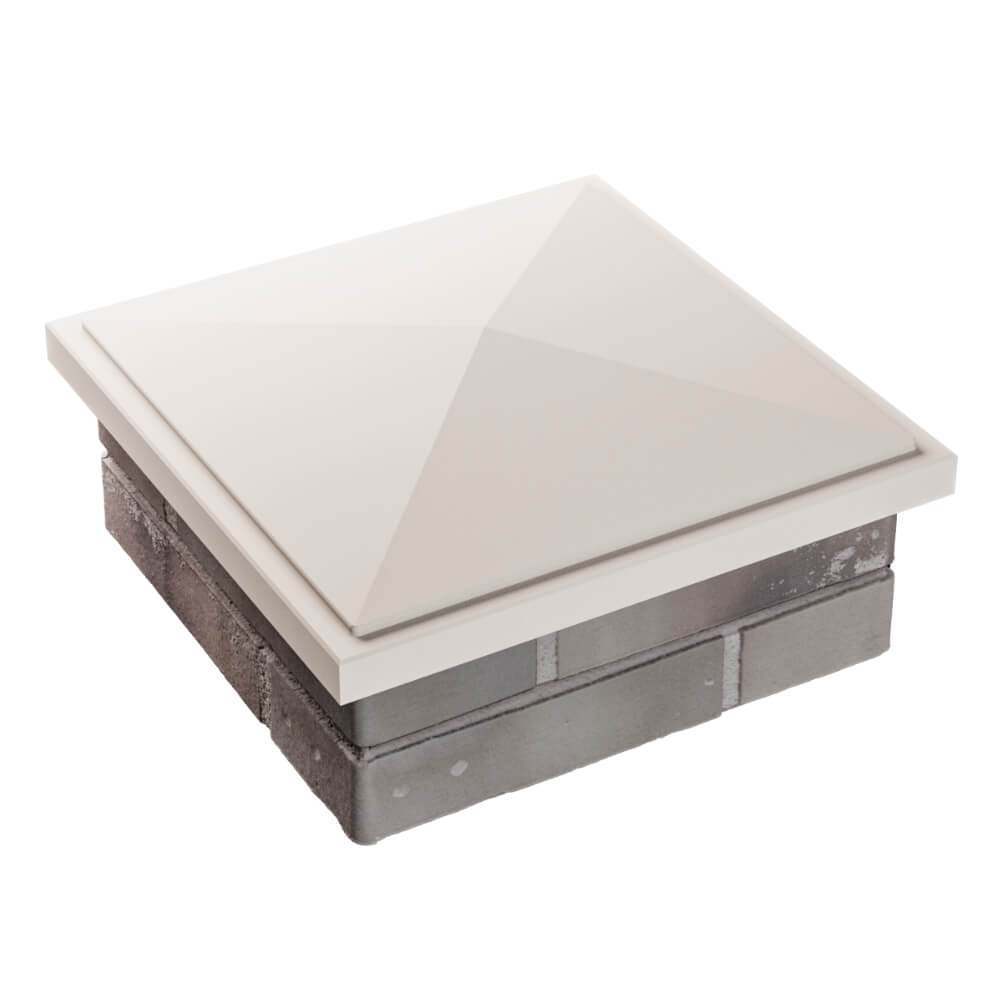 Колпак Zking БонаМоно Бежевый на столб 1.5х1.5 кирпича (385х385, 400х400мм) в Парабели фото