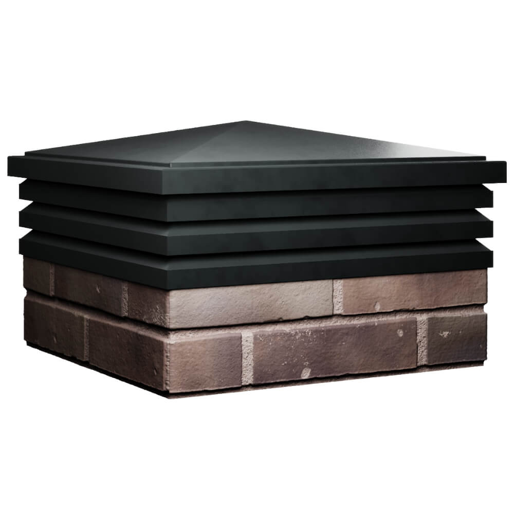 Колпак Zking Бона ХайТек Черный на столб 2х2 кирпича (513х513мм) в Парабели фото