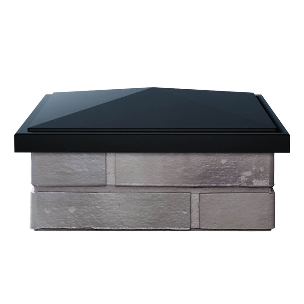 Колпак Zking БонаМоно Черный на столб 1.5х1.5 кирпича (385х385, 400х400мм) Парабель фото