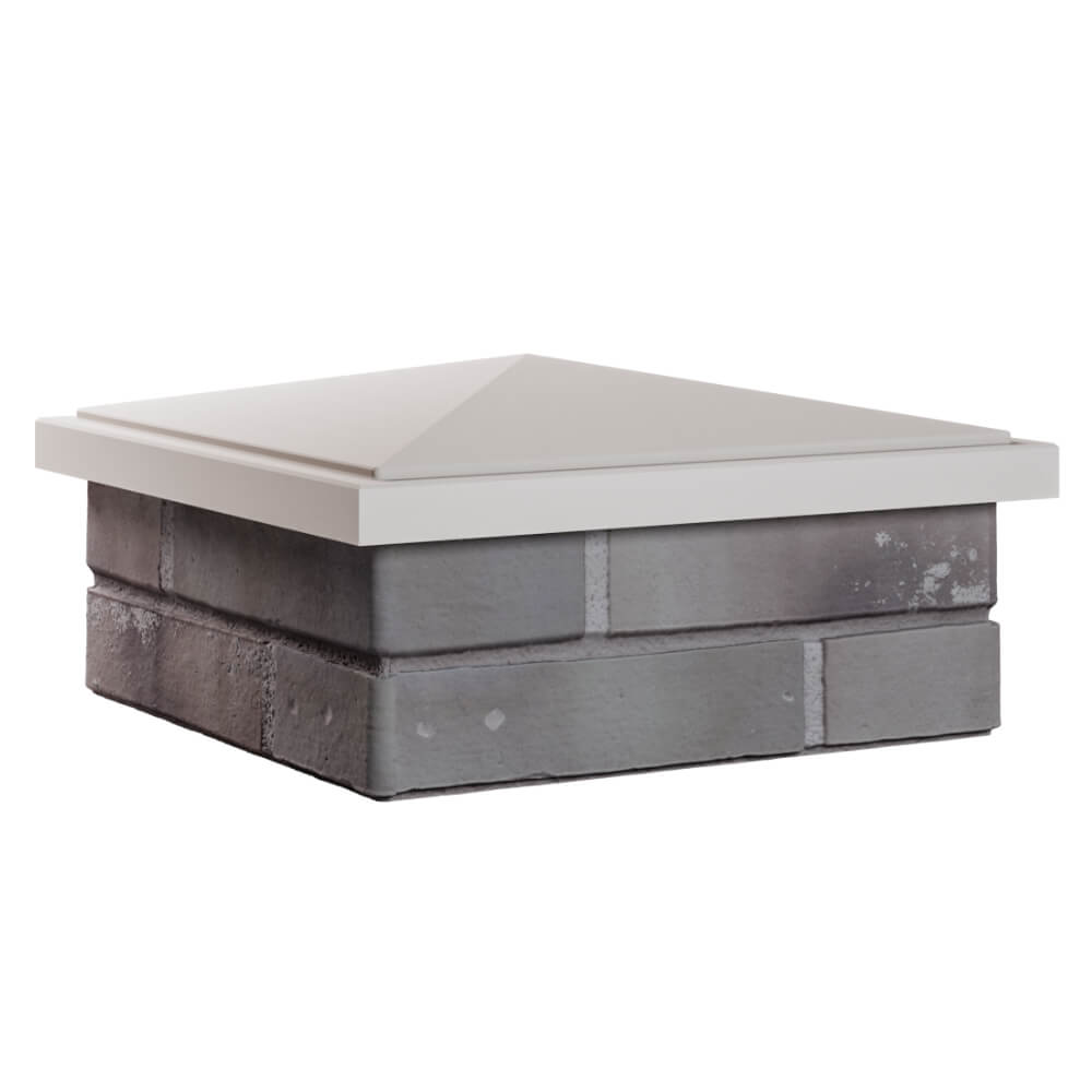 Колпак Zking БонаМоно Бежевый на столб 1.5х1.5 кирпича (385х385, 400х400мм) в Парабели фото