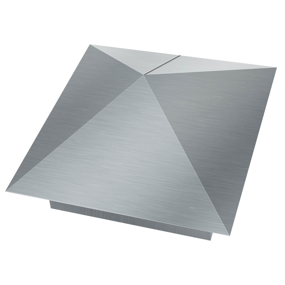 Колпак металлический 380х380мм оцинкованный заборный Парабель фото