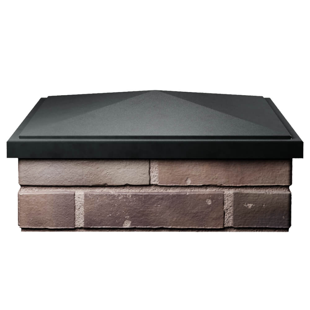 Колпак Zking БонаМоно Черный на столб 2х2 кирпича (515х515, 530х530мм) Парабель фото