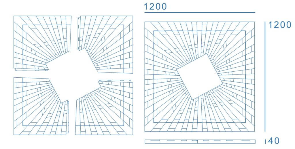 Приствольная решетка для дерева ZKING ATMOSPHERE 1.2х1.2м Серая в Парабели фото