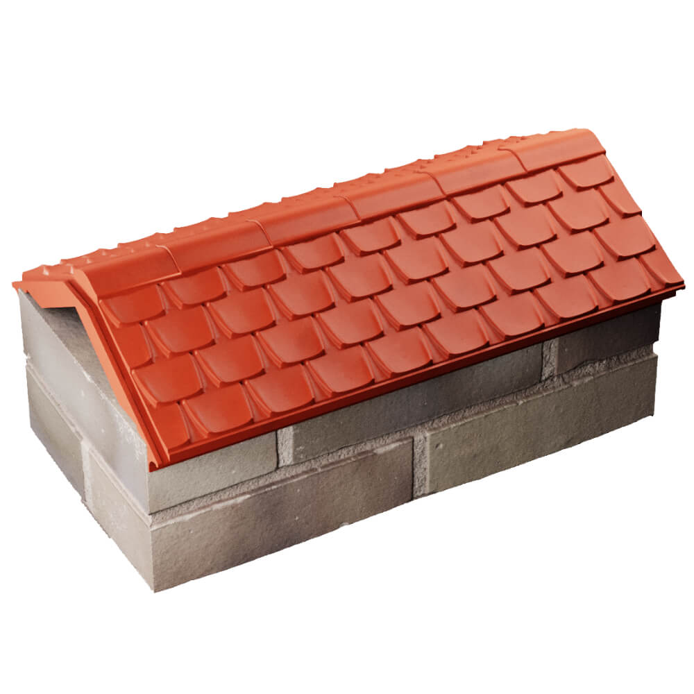 Парапет Zking Эльбрус Красный с посадкой на 1 кирпич (255мм) в Парабели фото