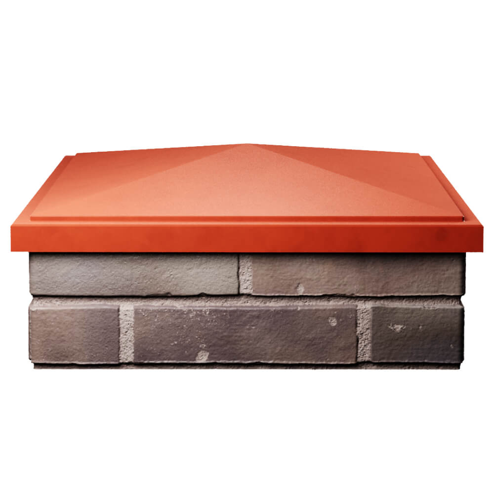 Колпак Zking БонаМоно Красный на столб 2х2 кирпича (515х515, 530х530мм) Парабель фото