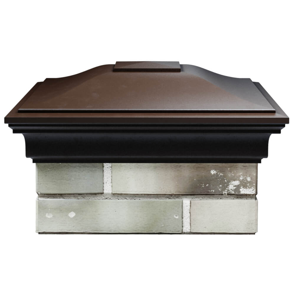 Колпак Zking Монблан Коричневый на столб 1.5х1.5 кирпича (385х385мм) Парабель фото