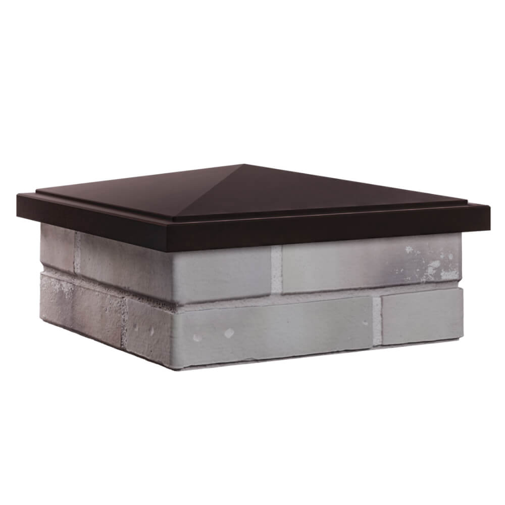 Колпак Zking БонаМоно Коричневый на столб 1.5х1.5 кирпича (385х385, 400х400мм) в Парабели фото