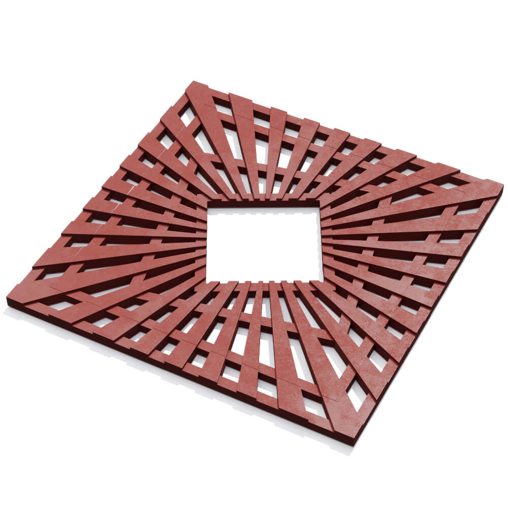 Приствольная решетка для дерева ZKING ATMOSPHERE 1.2х1.2м Красная в Парабели фото