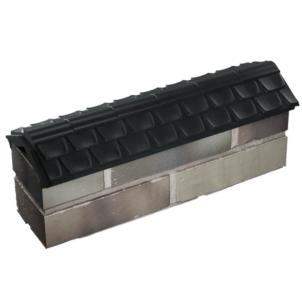 Парапет Zking Эльбрус Черный с посадкой на 0.5 кирпича (130мм) в Парабели фото