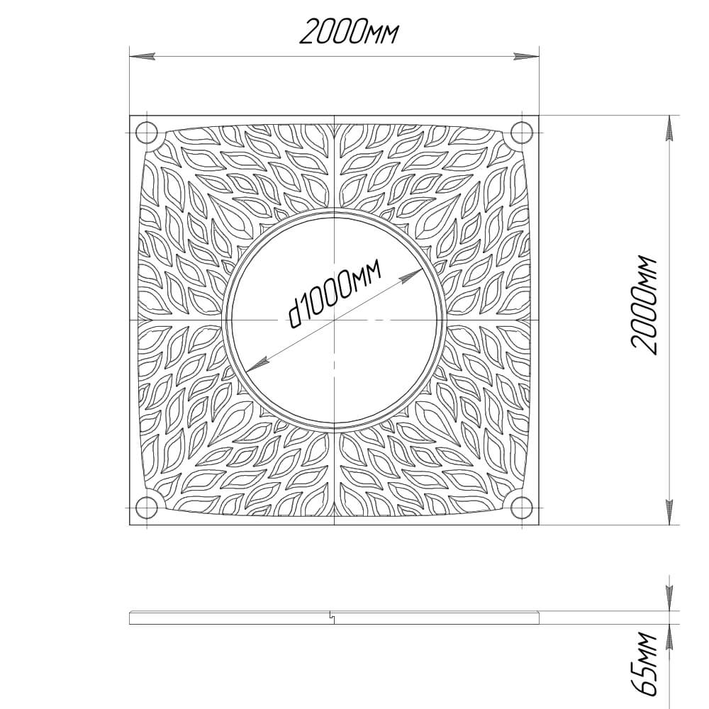 Приствольная решетка для дерева ZKING CRUST 2х2м Черная в Парабели фото