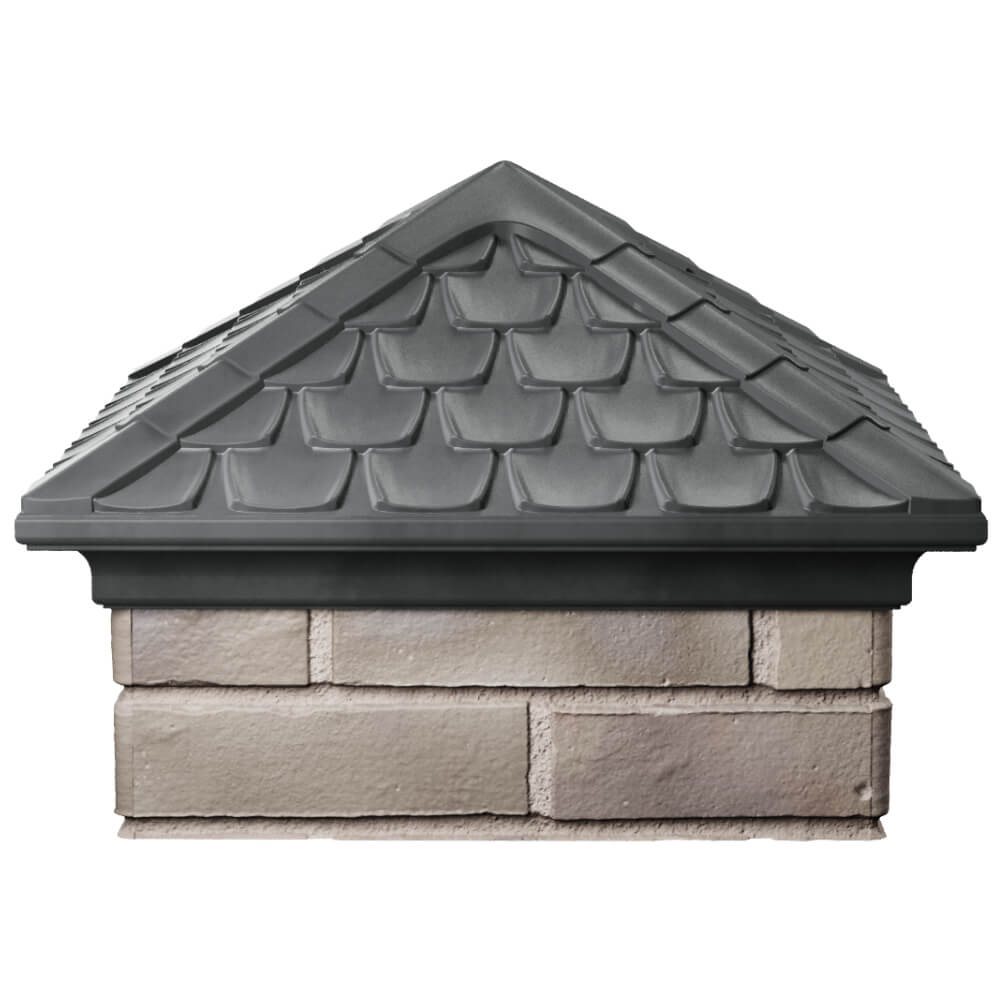 Колпак Zking Эльбрус Серый на столб 1.5х1.5 кирпича (385х385мм) Парабель фото