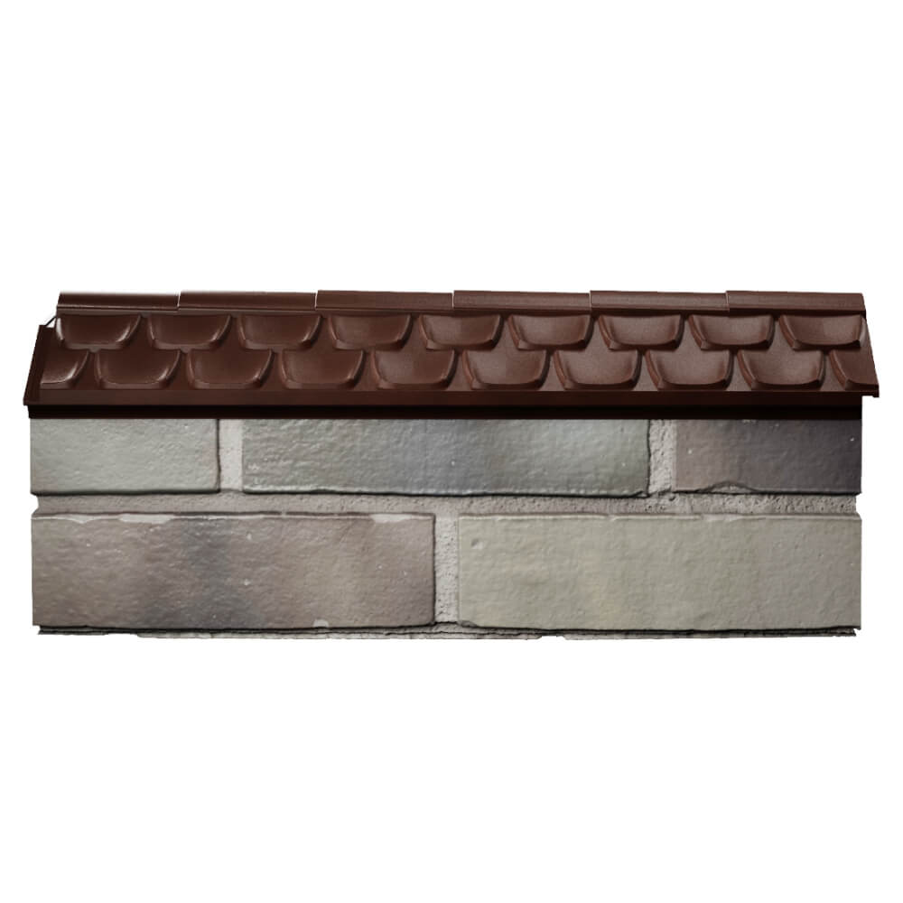 Парапет Zking Эльбрус Коричневый с посадкой на 0.5 кирпича (130мм) в Парабели фото