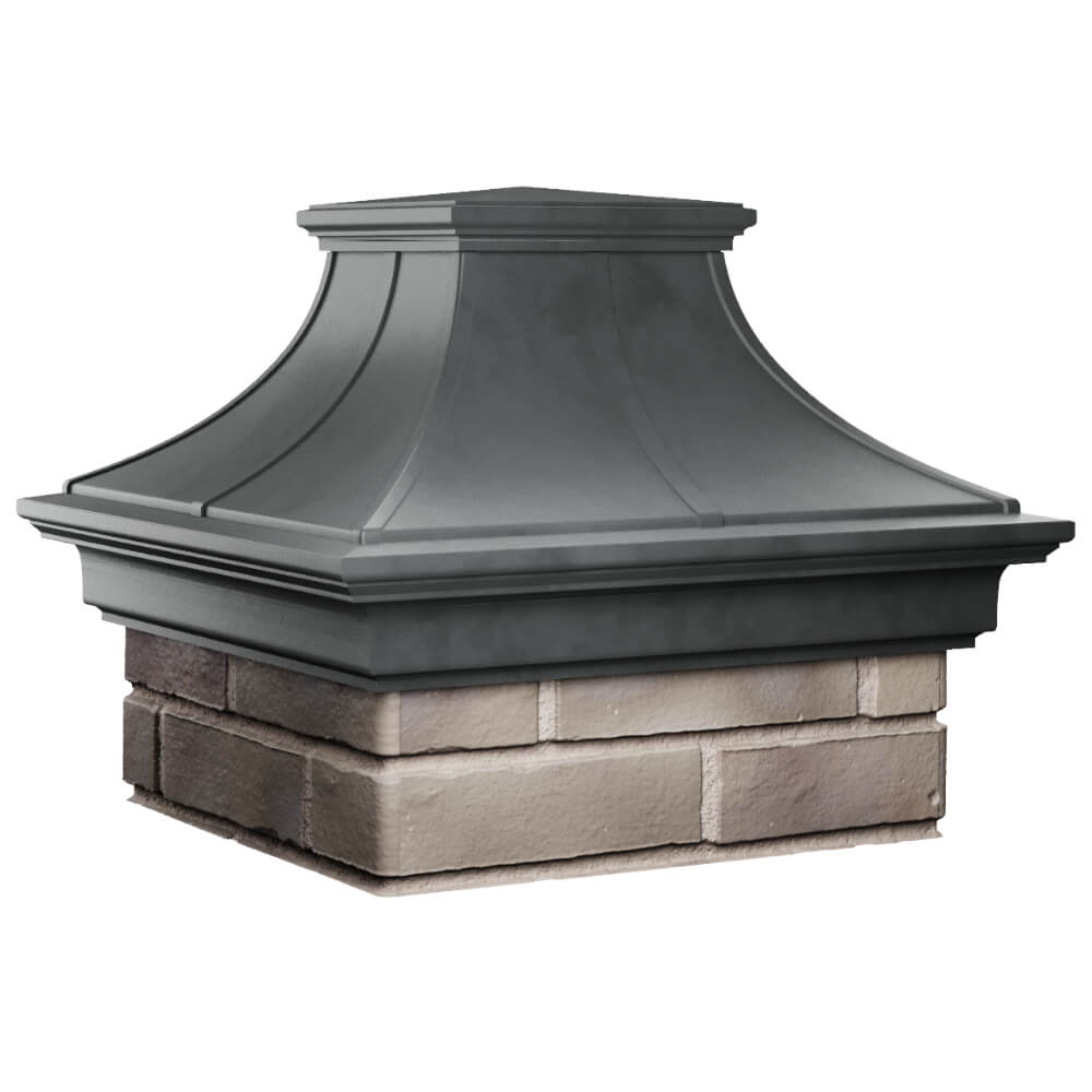 Колпак Zking Монблан Премиум Серый на столб 1.5х1.5 кирпича (385х385мм) в Парабели фото