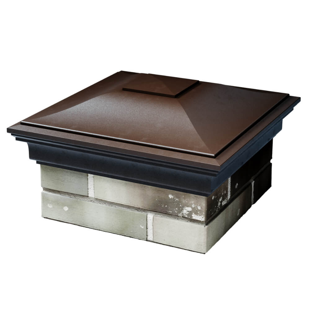 Колпак Zking Монблан Коричневый на столб 1.5х1.5 кирпича (385х385мм) в Парабели фото