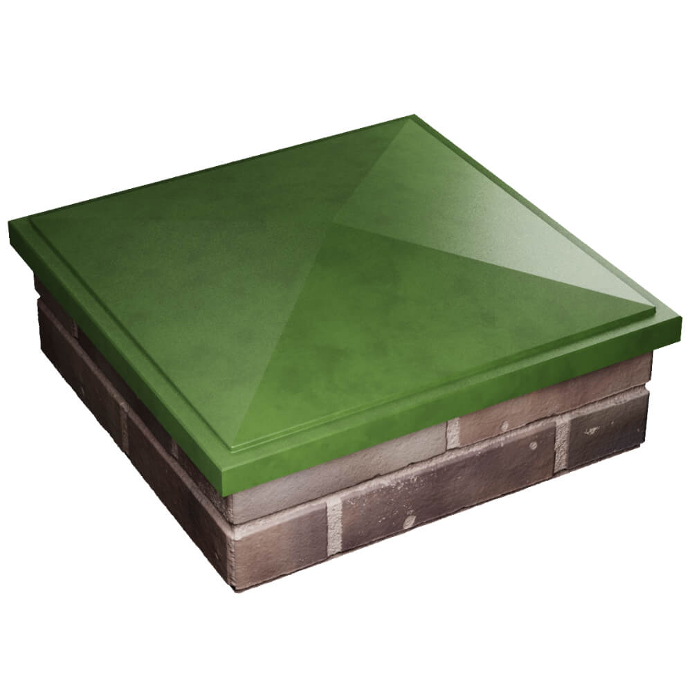 Колпак Zking БонаМоно Зеленый на столб 2х2 кирпича (515х515, 530х530мм) в Парабели фото