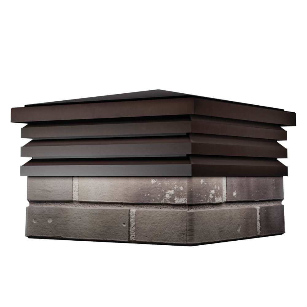 Колпак Zking Бона ХайТек Коричневый на столб 1.5х1.5 кирпича (385х385мм) в Парабели фото