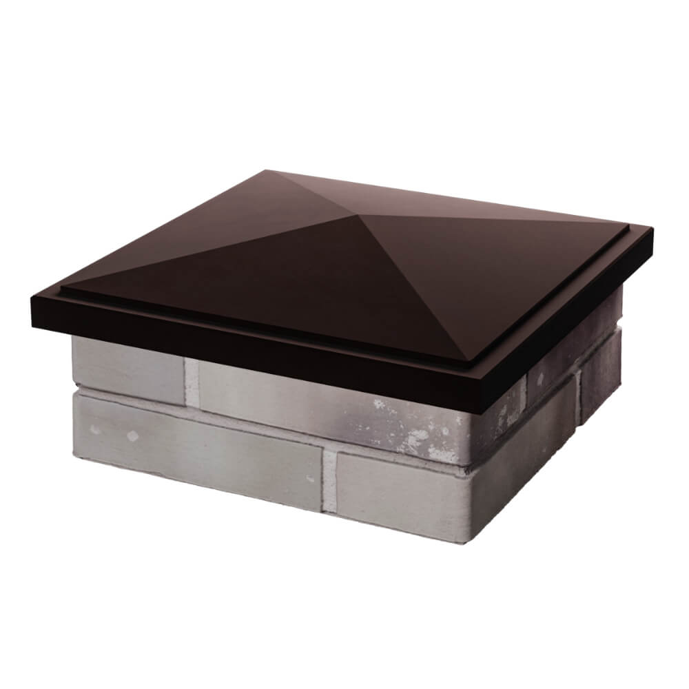 Колпак Zking БонаМоно Коричневый на столб 1.5х1.5 кирпича (385х385, 400х400мм) в Парабели фото