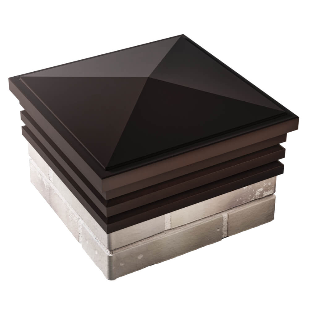 Колпак Zking Бона ХайТек Коричневый на столб 1.5х1.5 кирпича (385х385мм) в Парабели фото