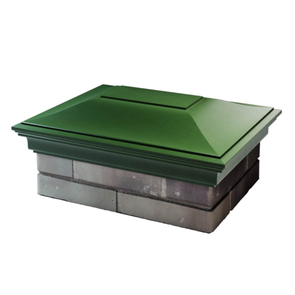 Колпак Zking Монблан Зеленый на столб 2х1.5 кирпича (515х385мм) в Парабели фото