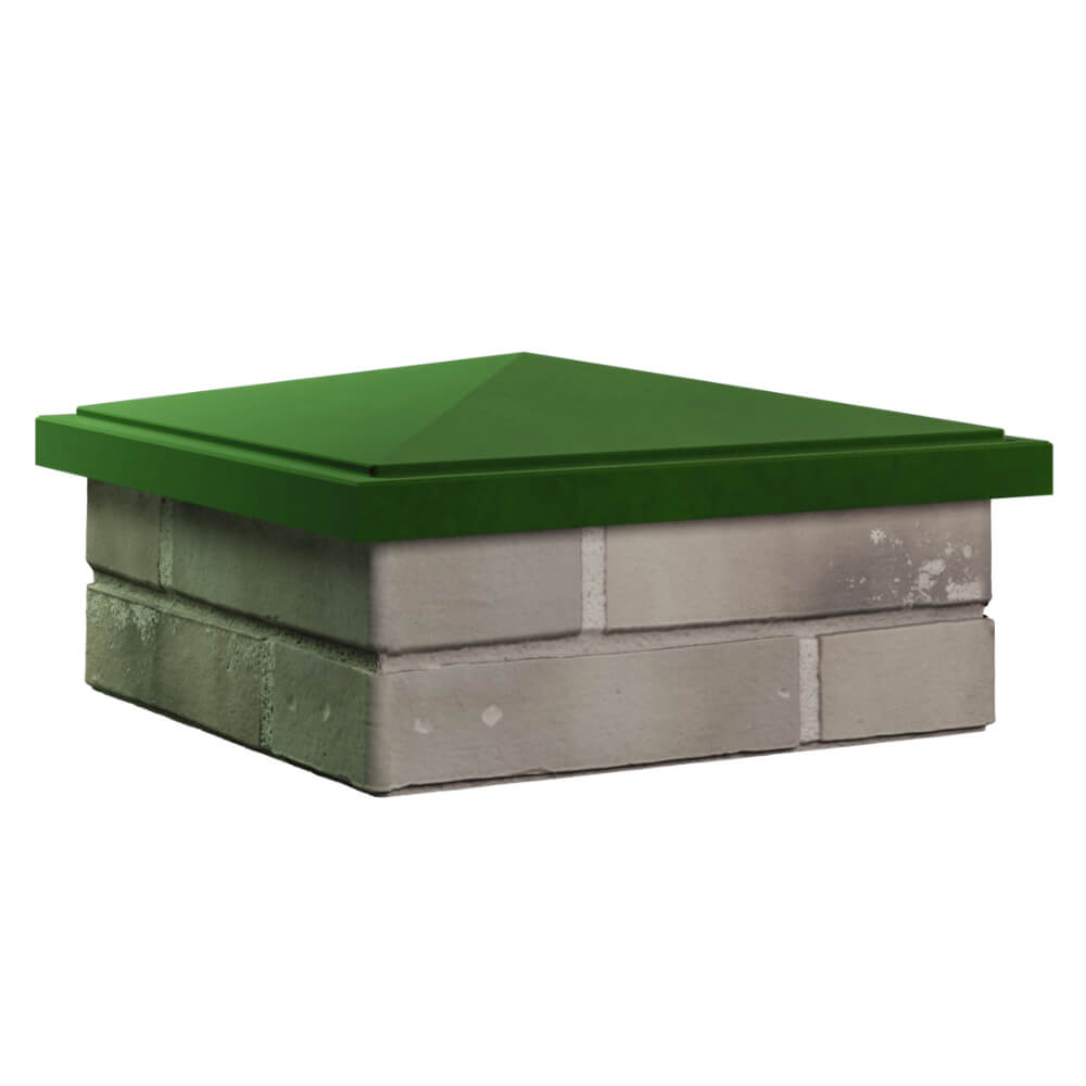 Колпак Zking БонаМоно Зеленый на столб 1.5х1.5 кирпича (385х385, 400х400мм) в Парабели фото