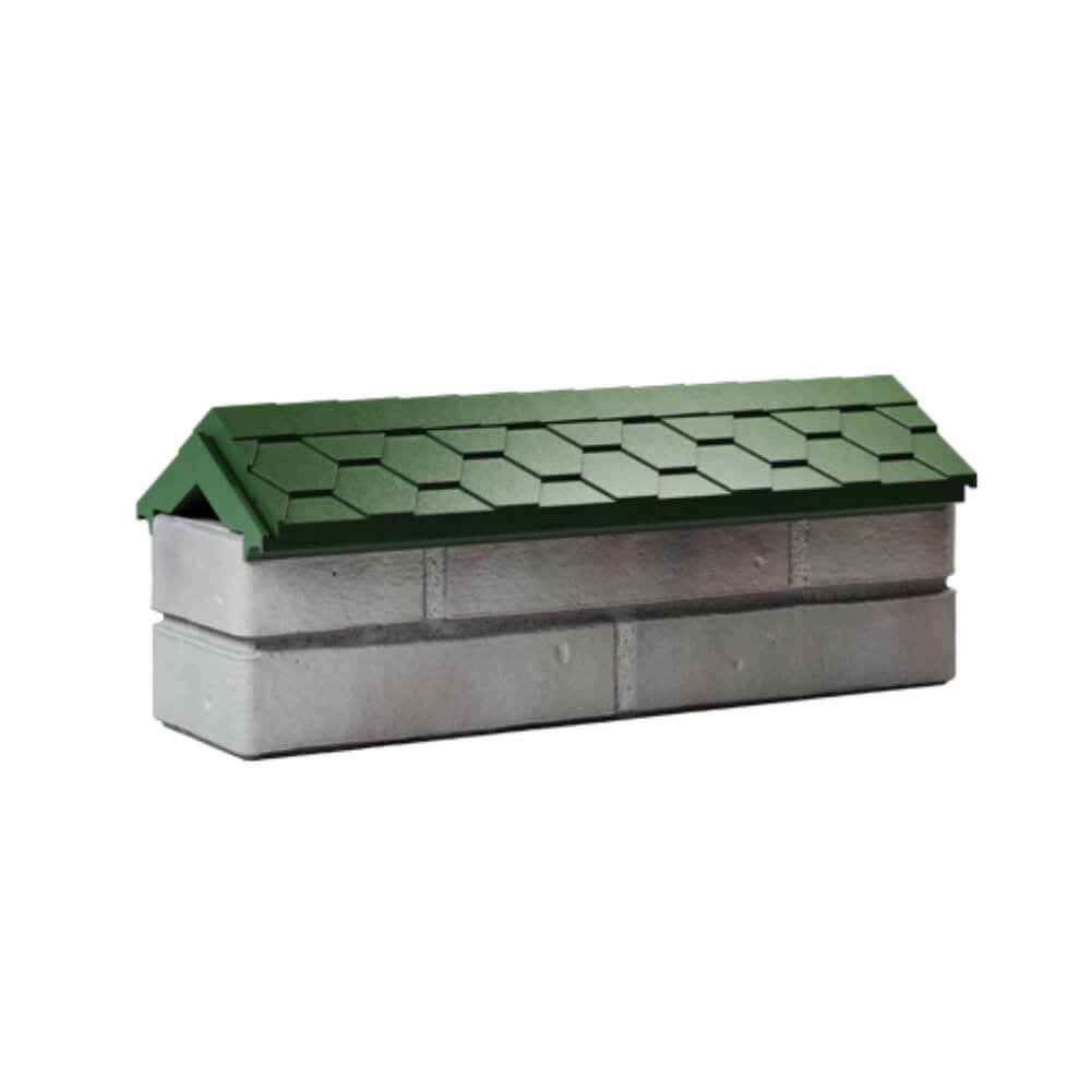 Парапет Zking Эверест Зеленый с посадкой на 0.5 кирпича (130мм) Парабель фото