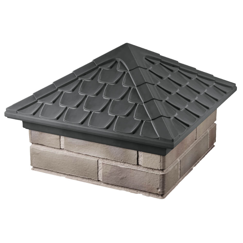 Колпак Zking Эльбрус Серый на столб 1.5х1.5 кирпича (385х385мм) в Парабели фото