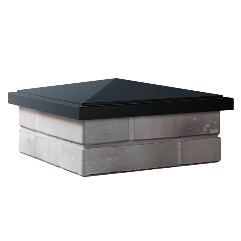 Колпак Zking БонаМоно Черный на столб 1.5х1.5 кирпича (385х385, 400х400мм) в Парабели фото