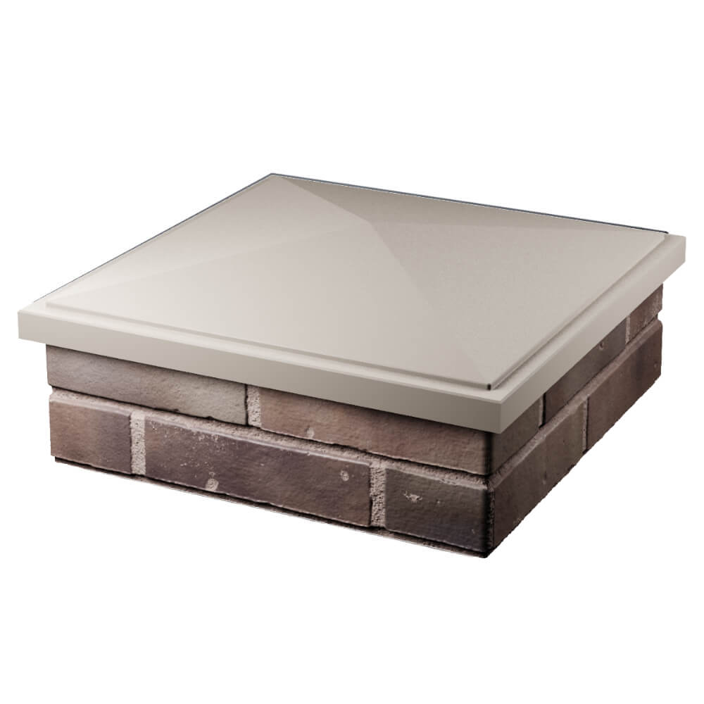 Колпак Zking БонаМоно Бежевый на столб 2х2 кирпича (515х515, 530х530мм) в Парабели фото