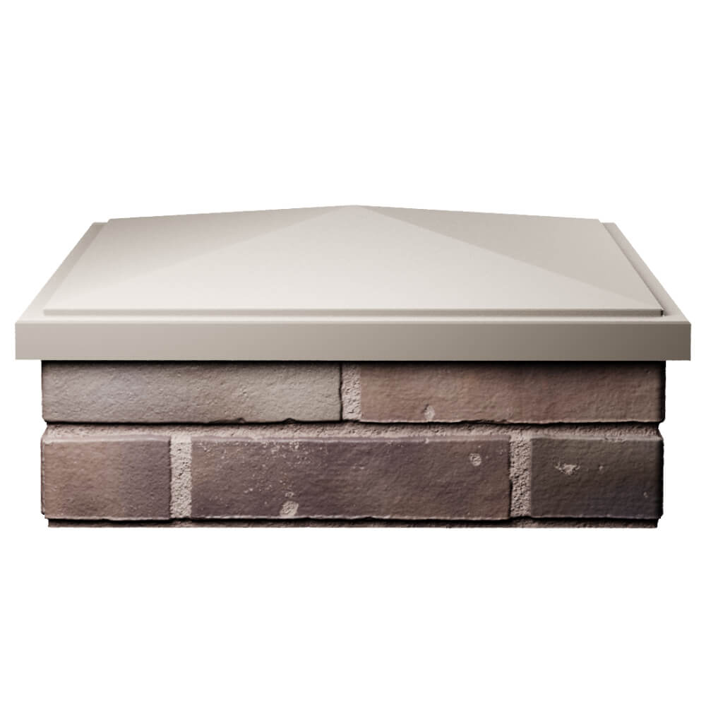 Колпак Zking БонаМоно Бежевый на столб 2х2 кирпича (515х515, 530х530мм) Парабель фото