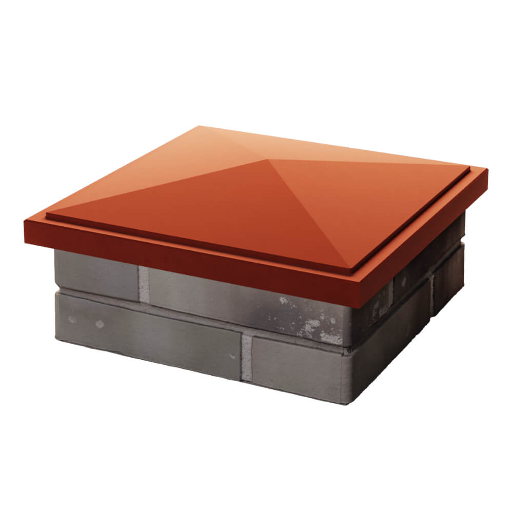 Колпак Zking БонаМоно Красный на столб 1.5х1.5 кирпича (385х385, 400х400мм) в Парабели фото