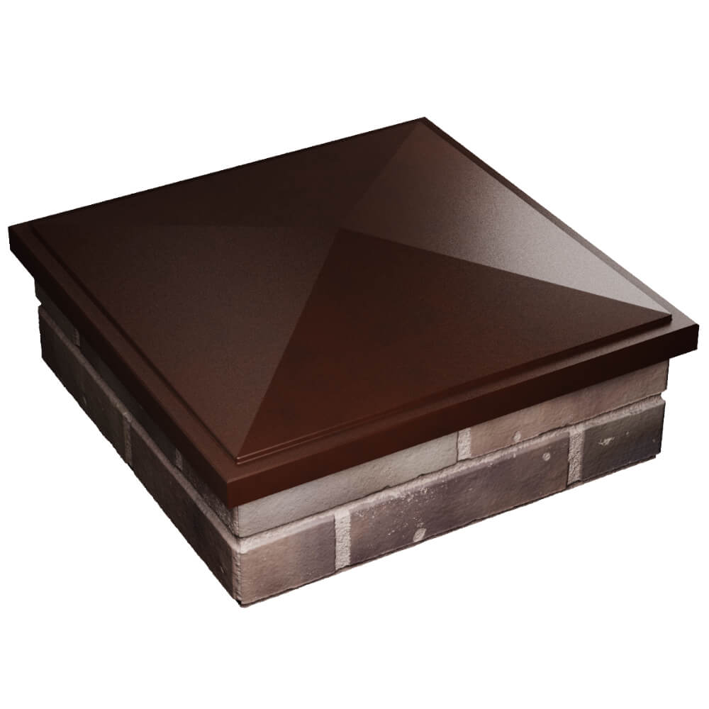 Колпак Zking БонаМоно Коричневый на столб 2х2 кирпича (515х515, 530х530мм) в Парабели фото