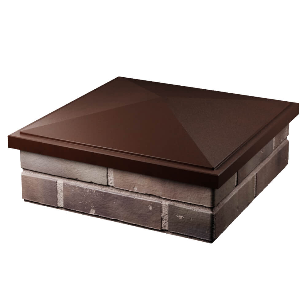 Колпак Zking БонаМоно Коричневый на столб 2х2 кирпича (515х515, 530х530мм) в Парабели фото