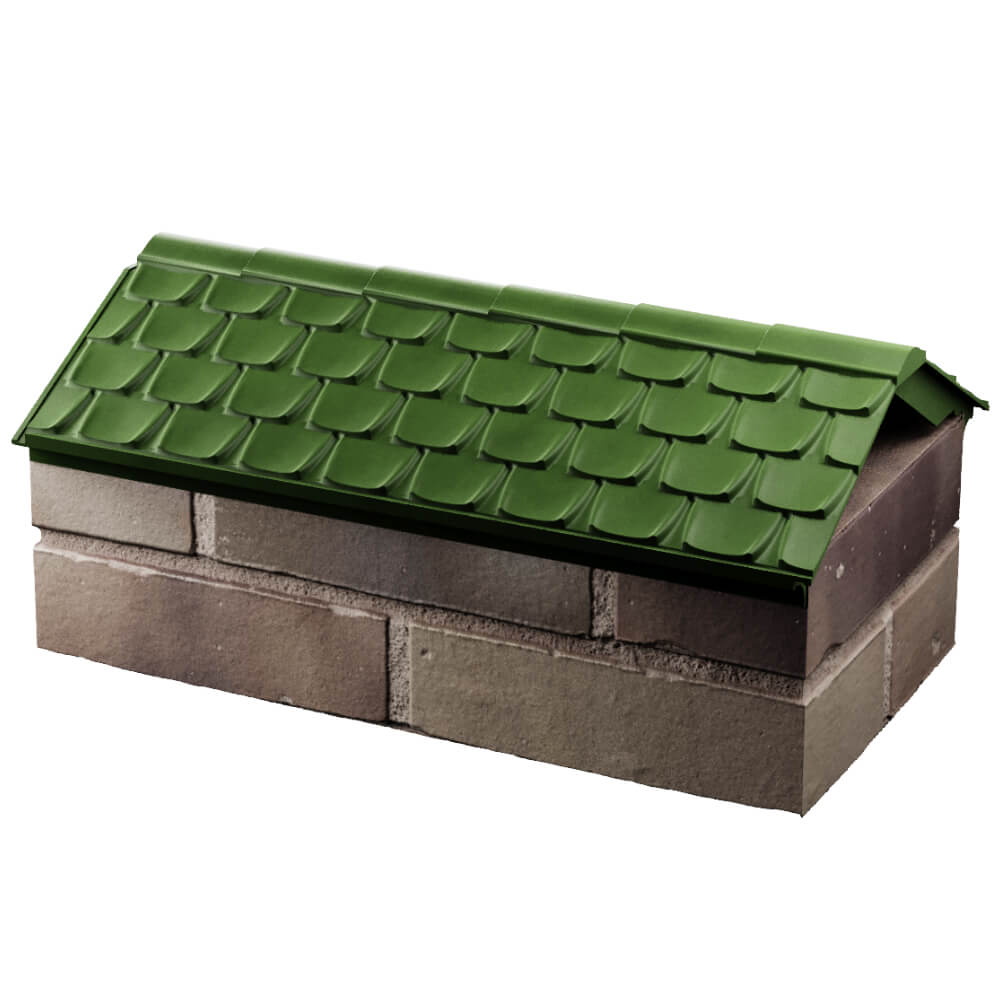 Парапет Zking Эльбрус Зеленый с посадкой на 1 кирпич (255мм) в Парабели фото