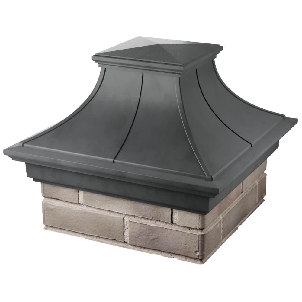 Колпак Zking Монблан Премиум Серый на столб 1.5х1.5 кирпича (385х385мм) в Парабели фото