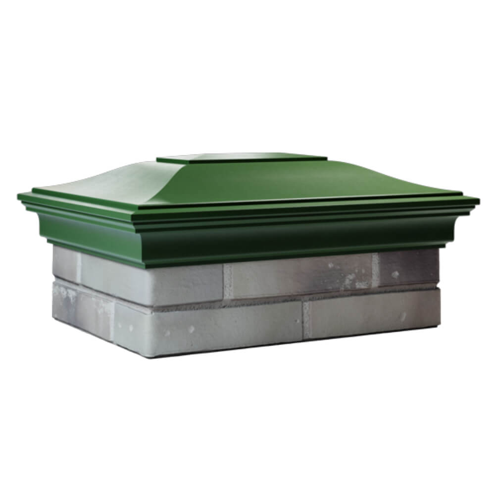 Колпак Zking Монблан Зеленый на столб 2х1.5 кирпича (515х385мм) в Парабели фото