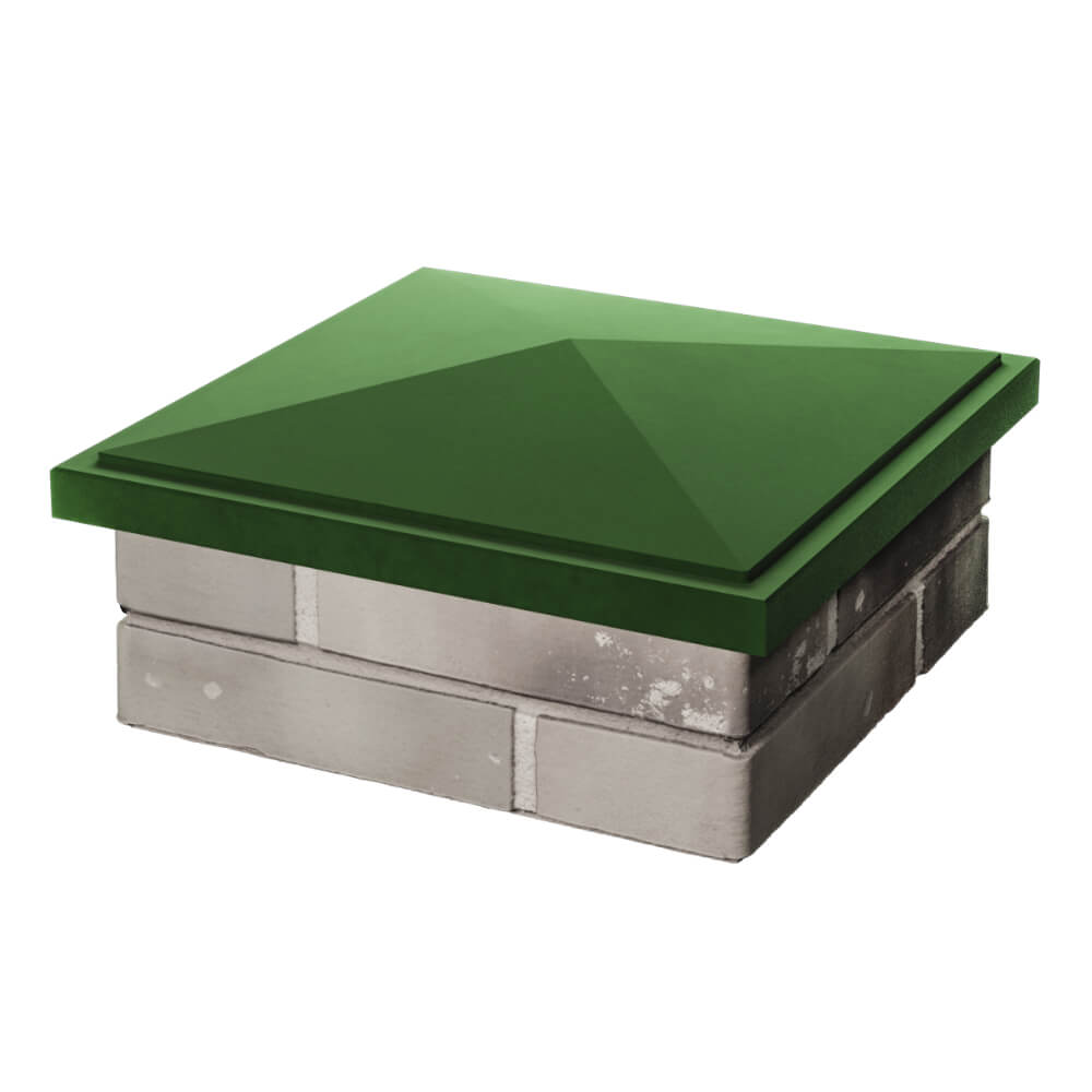 Колпак Zking БонаМоно Зеленый на столб 1.5х1.5 кирпича (385х385, 400х400мм) в Парабели фото