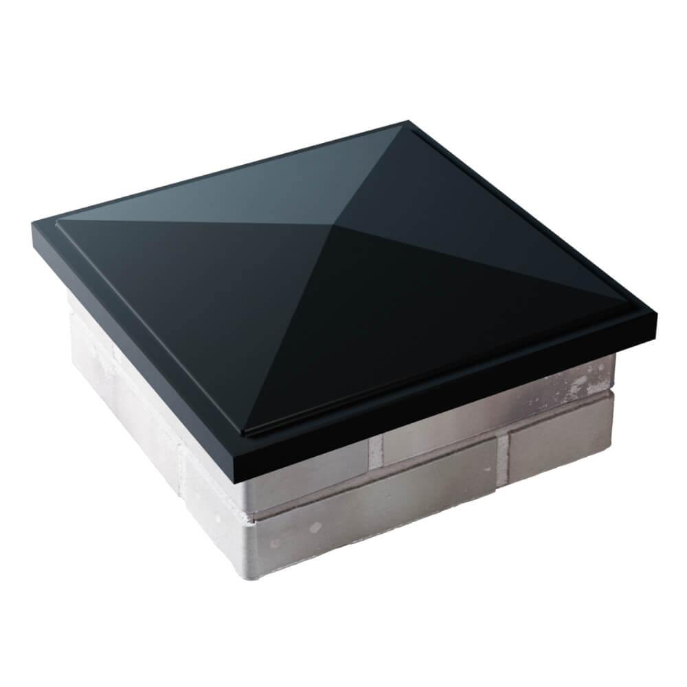 Колпак Zking БонаМоно Черный на столб 1.5х1.5 кирпича (385х385, 400х400мм) в Парабели фото