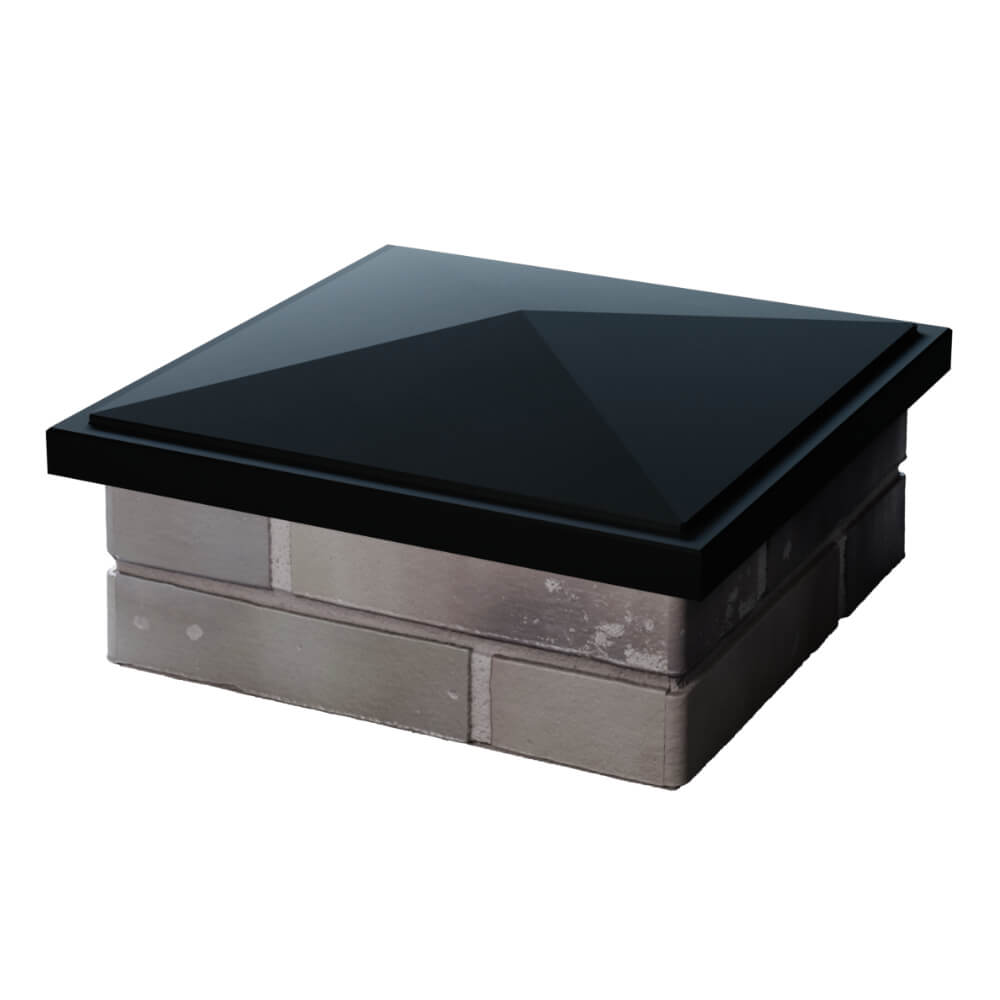 Колпак Zking БонаМоно Черный на столб 1.5х1.5 кирпича (385х385, 400х400мм) в Парабели фото