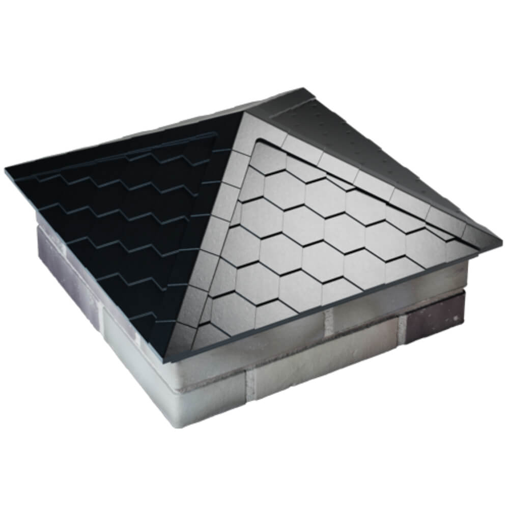 Колпак Zking Эверест Черный на столб 2х2 кирпича (535х535мм) Парабель фото