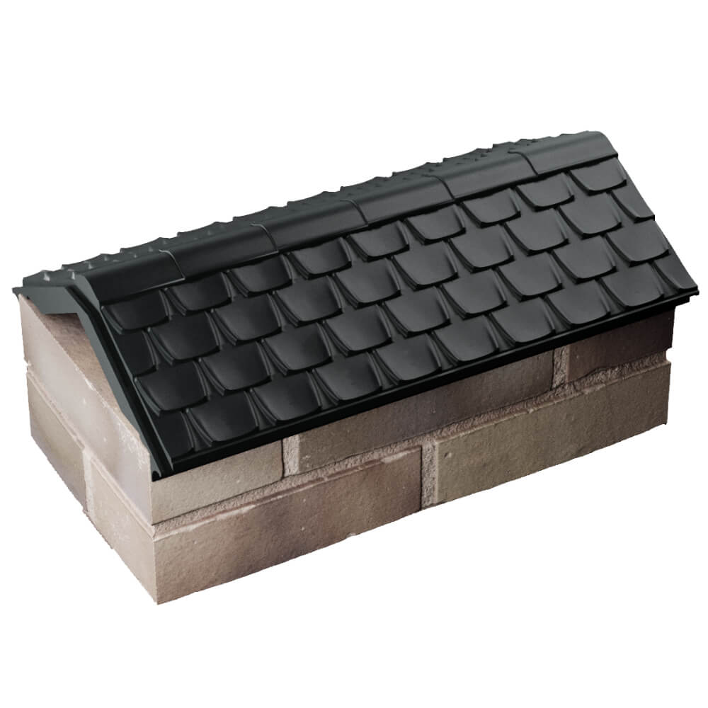 Парапет Zking Эльбрус Черный с посадкой на 1 кирпич (255мм) в Парабели фото