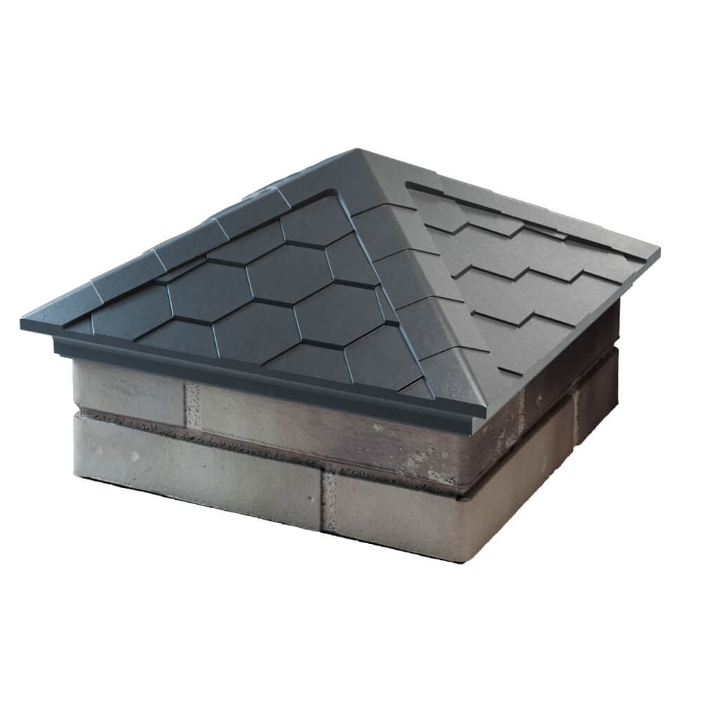 Колпак Zking Эверест Серый на столб 1.5х1.5 кирпича (390х390мм) в Парабели фото