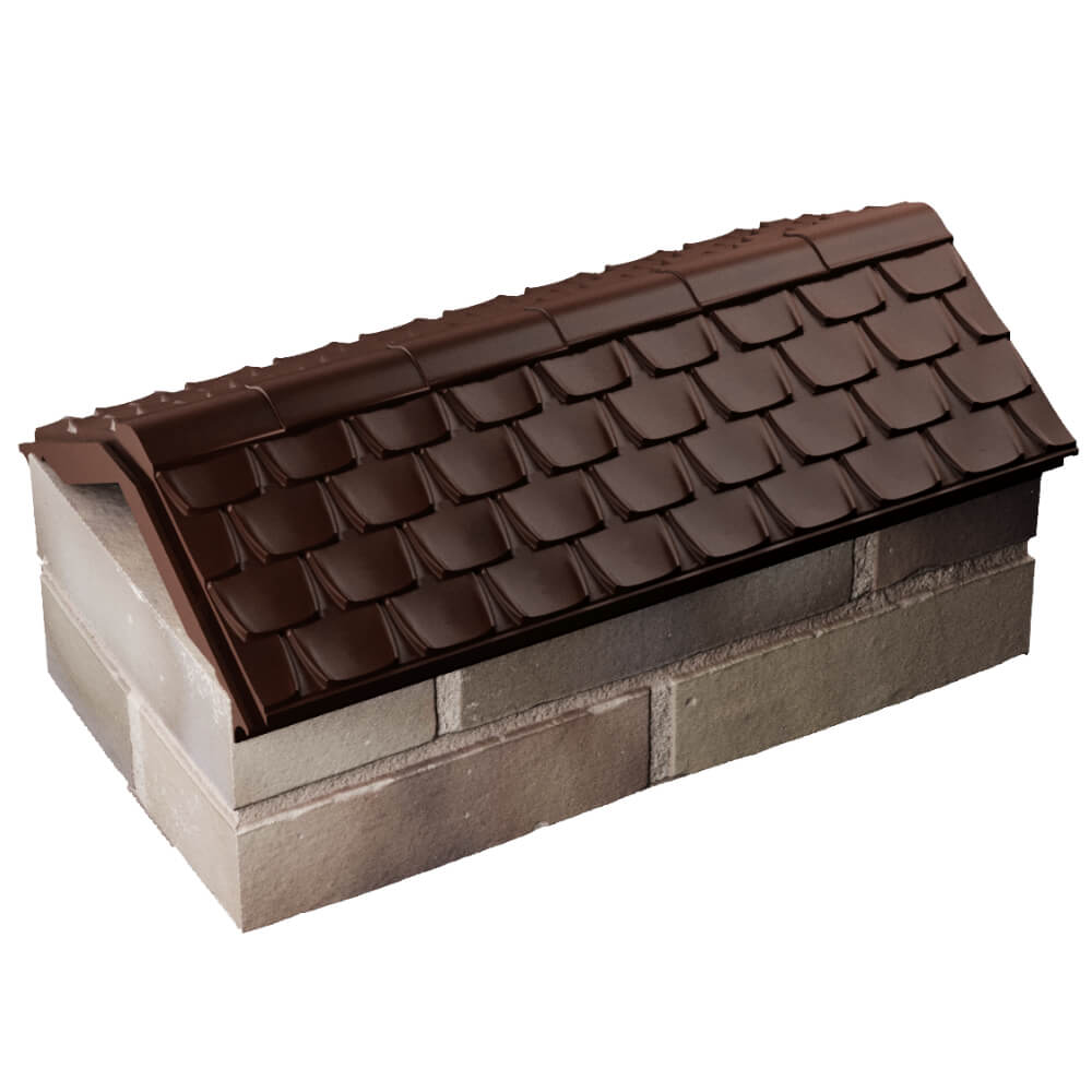 Парапет Zking Эльбрус Коричневый с посадкой на 1 кирпич (255мм) в Парабели фото