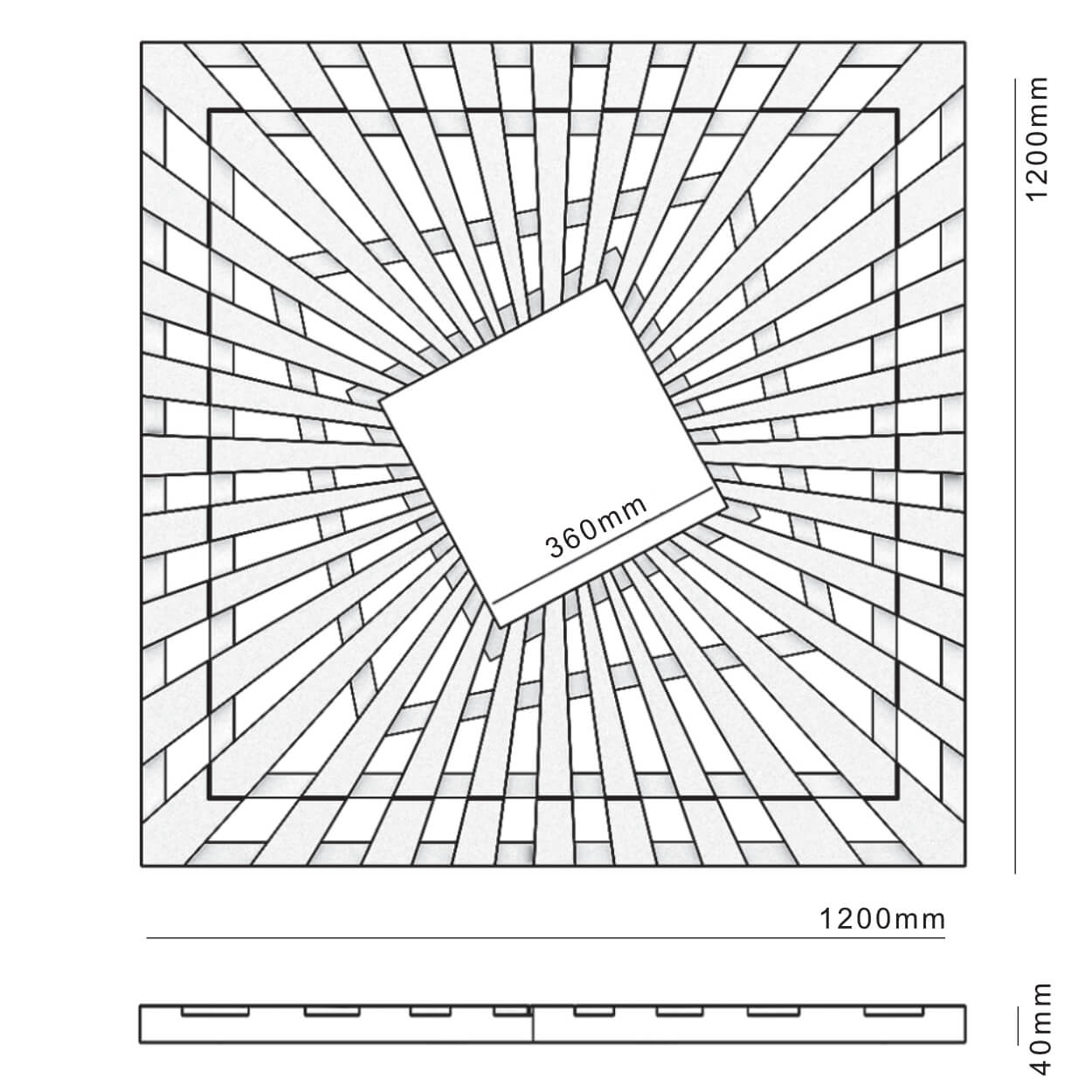 Приствольная решетка для дерева ZKING ATMOSPHERE 1.2х1.2м Черная в Парабели фото