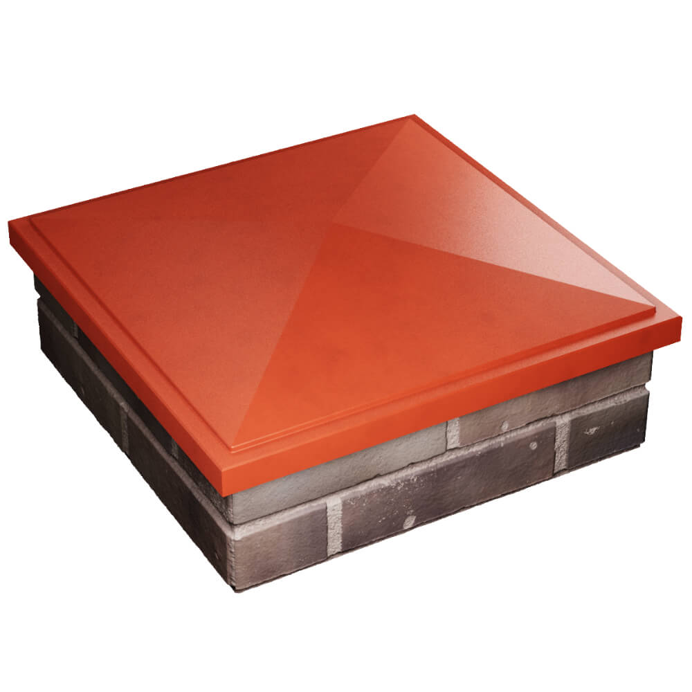 Колпак Zking БонаМоно Красный на столб 2х2 кирпича (515х515, 530х530мм) в Парабели фото